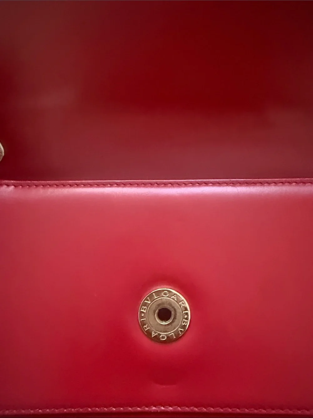 Bulgari Red Leather Crossbody with Serpenti Head Closure